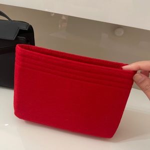 Small Lady Dior Red Felt Insert Bag Organizer NEW